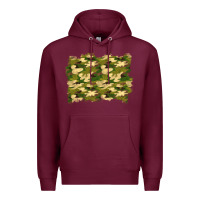 Burgundy camouflage background Premium Hoodie - BundleAndBundleShop
