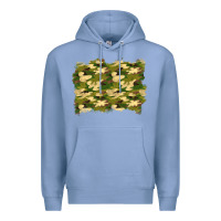 Colony Blue camouflage background Premium Hoodie - BundleAndBundleShop