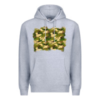 Heather Grey camouflage background Premium Hoodie - BundleAndBundleShop