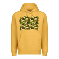 Mustard camouflage background Premium Hoodie - BundleAndBundleShop
