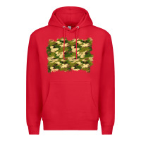 Red camouflage background Premium Hoodie - BundleAndBundleShop