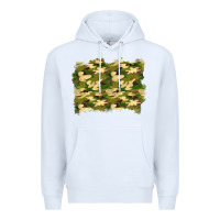 White camouflage background Premium Hoodie - BundleAndBundleShop
