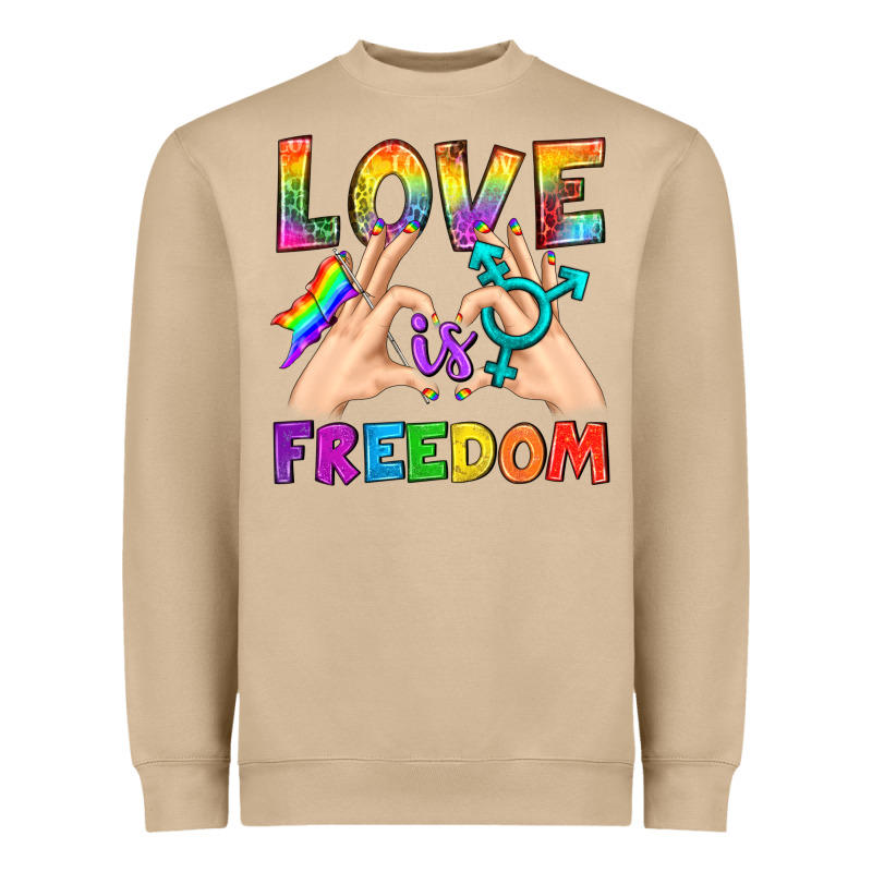 Love Is Freedom Heavyweight Sweatshirt by BundleAndBundleShop | Teevron