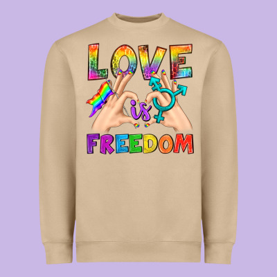 Love Is Freedom Heavyweight Sweatshirt Designed By Bundleandbundleshop