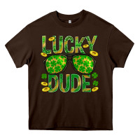 Chocolate Brown Lucky Dude St Patricks Heavy Core Tee - BundleAndBundleShop