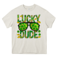 Cream Lucky Dude St Patricks Heavy Core Tee - BundleAndBundleShop