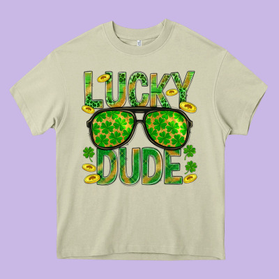 Lucky Dude St Patricks Heavy Core Tee Designed By Bundleandbundleshop