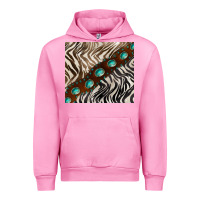 Fuchsia Pink zebra gemstone leather Urban Hoodie - BarkalooDesign