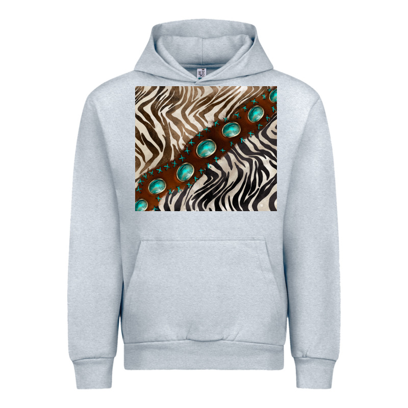 Zebra Gemstone Leather Urban Hoodie by BarkalooDesign | Teevron
