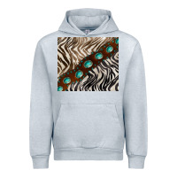 Heather Grey zebra gemstone leather Urban Hoodie - BarkalooDesign