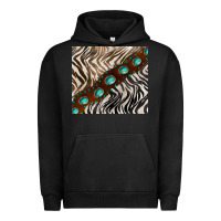 Pigment Black zebra gemstone leather Urban Hoodie - BarkalooDesign