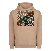 Pigment Burro zebra gemstone leather Urban Hoodie - BarkalooDesign