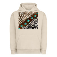 Pigment French Oak zebra gemstone leather Urban Hoodie - BarkalooDesign