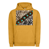 Pigment Peanut Butter zebra gemstone leather Urban Hoodie - BarkalooDesign
