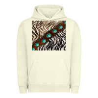 Pigment Pistachio zebra gemstone leather Urban Hoodie - BarkalooDesign