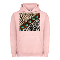 Pigment Salmon zebra gemstone leather Urban Hoodie - BarkalooDesign