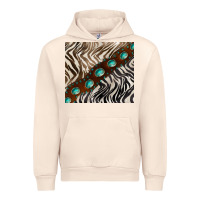 Sandshell zebra gemstone leather Urban Hoodie - BarkalooDesign