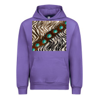 Tulip zebra gemstone leather Urban Hoodie - BarkalooDesign