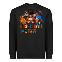 Black basketball life messy bun Heavyweight Sweatshirt - FaDigitalArtStudio