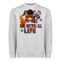 Basketball Life Messy Bun Heavyweight Sweatshirt | Teevron