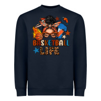 Navy basketball life messy bun Heavyweight Sweatshirt - FaDigitalArtStudio