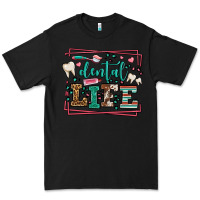 Black Dental life leopard frame Premium Tee - LillyAllenDesigns