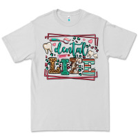 Dove Grey Dental life leopard frame Premium Tee - LillyAllenDesigns