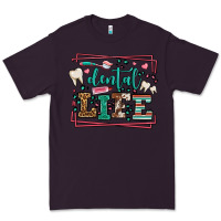 Plum Dental life leopard frame Premium Tee - LillyAllenDesigns