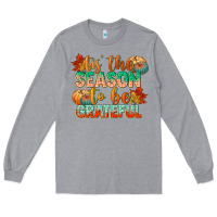 Heather Grey tis the season to be grateful Long Sleeve Tee - CowGirlArtShop