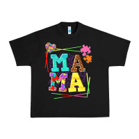 Black Autism Mama Urban Heavy Tee - NancyCooperArtShop