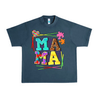 Midnight Navy Autism Mama Urban Heavy Tee - NancyCooperArtShop