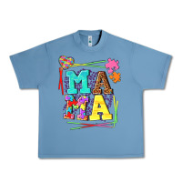 Pebble Blue Autism Mama Urban Heavy Tee - NancyCooperArtShop
