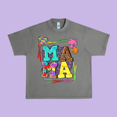 Autism Mama Urban Heavy Tee Designed By Nancycooperartshop