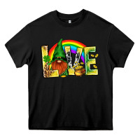 Black St. Patricks Love With Gnome Heavy Core Tee - BundleAndBundleShop