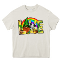Cream St. Patricks Love With Gnome Heavy Core Tee - BundleAndBundleShop