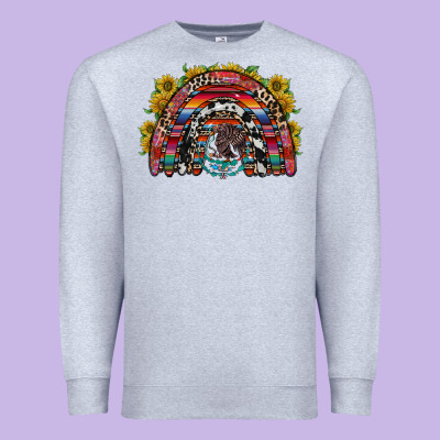 Mexican Rainbow Premium Sweatshirt Designed By Racoondesign