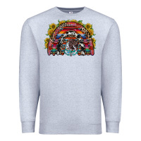 Heather Grey mexican rainbow Premium Sweatshirt - RacoonDesign