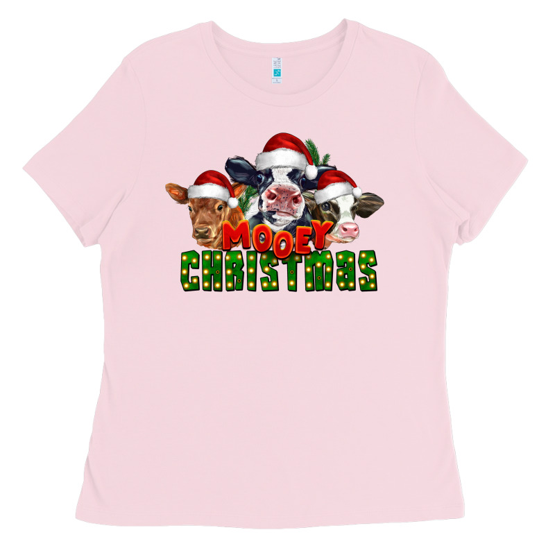 Mooey Christmas Cows Ladies Tee by LillyAllenDesigns | Teevron