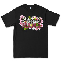 Black Blessed Mama Premium Tee - LillyAllenDesigns