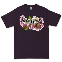 Plum Blessed Mama Premium Tee - LillyAllenDesigns