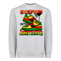 Heather Grey steppin' into juneteenth Heavyweight Sweatshirt - FaDigitalArtStudio
