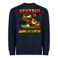 Navy steppin' into juneteenth Heavyweight Sweatshirt - FaDigitalArtStudio