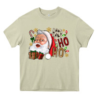 Mossy Santa Ho Ho Ho With Gift Box Heavy Core Tee - BundleAndBundleShop