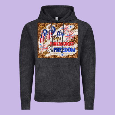 Flip Flops Fireworks & Freedom 4th Of July Vintage Hoodie Designed By Tumblerdesignbyshophia