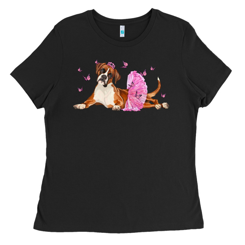 Boxer Dog With Tutu Ladies Tee by LillyAllenDesigns | Teevron