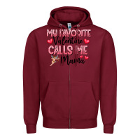 Burgundy love message with cupid and hearts Zipper Hoodie - CowhideDigitalArt