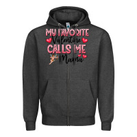 Charcoal Heather love message with cupid and hearts Zipper Hoodie - CowhideDigitalArt