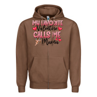 Chestnut love message with cupid and hearts Zipper Hoodie - CowhideDigitalArt