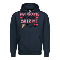 Navy love message with cupid and hearts Zipper Hoodie - CowhideDigitalArt