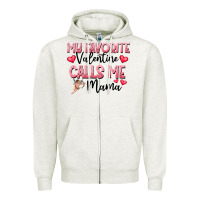 Oatmeal Heather love message with cupid and hearts Zipper Hoodie - CowhideDigitalArt